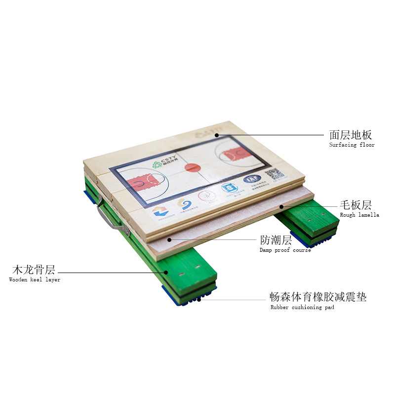 枫木面板体育运动地板